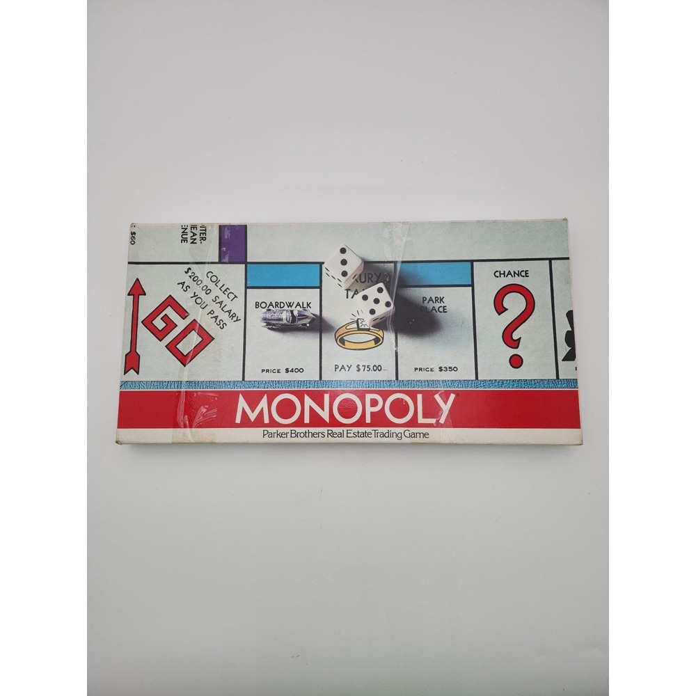 Parker Brothers Monopoly Board Game 1975 Vintage Complete Finance Game No. 9